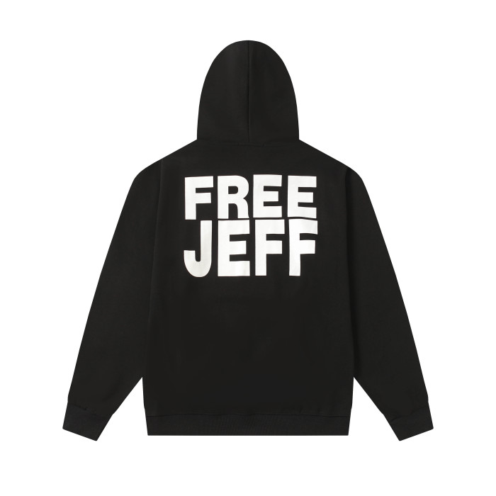 Cross Jesus Print Contrast Color Letter Hoodie 28680614