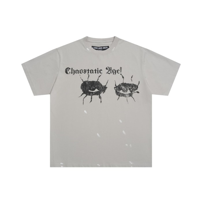 Graffiti Multi-Leg Eyes Splash Ink Print Washed Tee 29069145