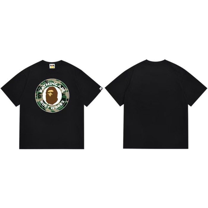 Digital Badge Cartoon Pattern Printed Ape Head Tee 16 colors