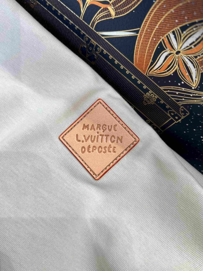 1:1 quality version Heavyweight Combed Cotton Letter Embroidery Crew Neck T-Shirt 29115007