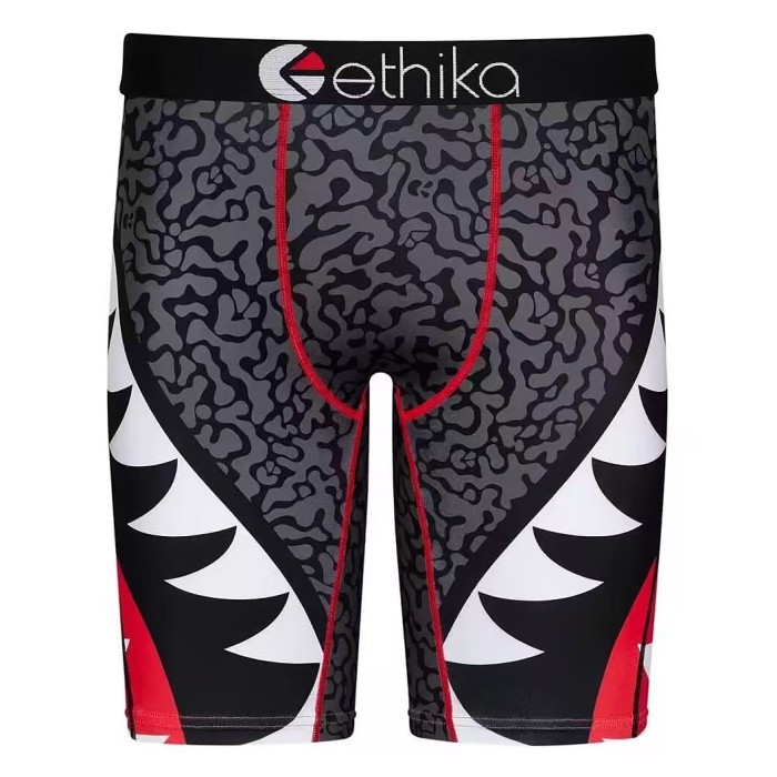Shark Mouth Floral Skull Multi-Pattern Long Men's Quick Dry Extended Athletic Boxer Briefs 16 colors 29114318