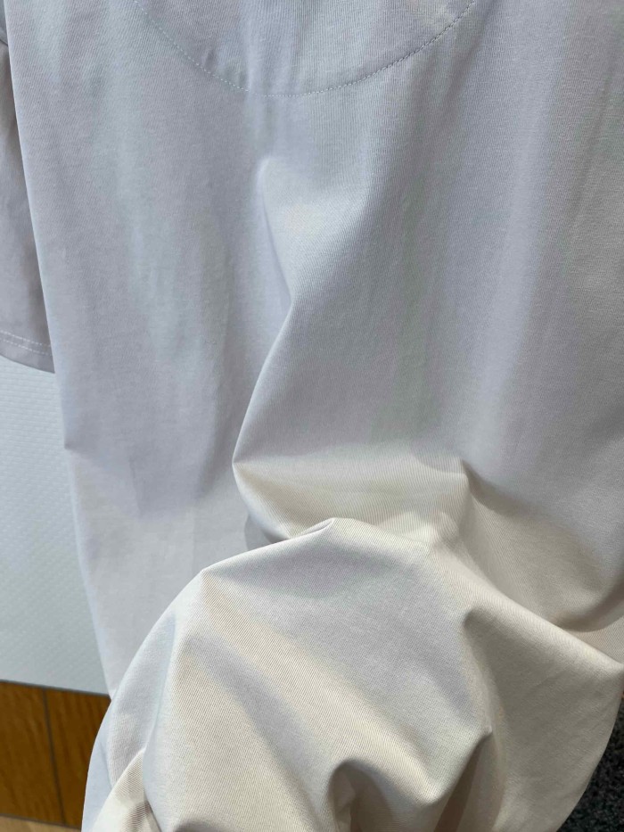 1:1 quality version Thick Thread Granular Embroidery Crew Neck Short Sleeve T-Shirt 2 colors 29114539