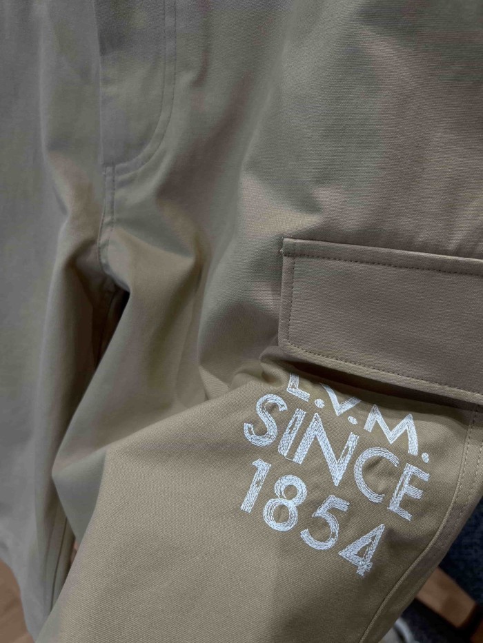 1:1 quality version Heavyweight Cotton Blend Embroidered Pocket Cargo Shorts 2 colors 29114961