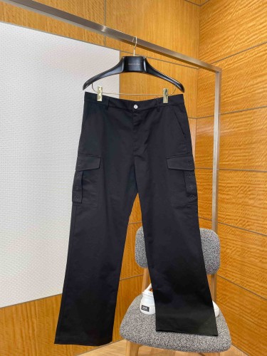 1:1 quality version Embossed Logo & Metal Snap Buttons Cargo Loose Straight Leg Casual Pants 29114776