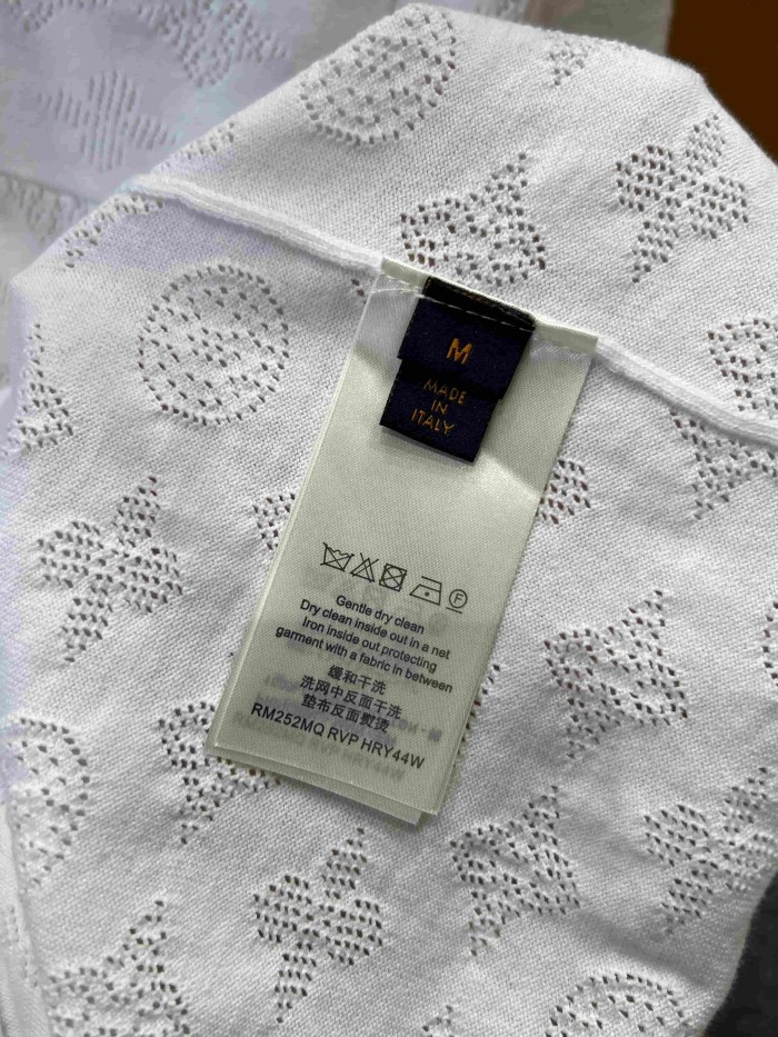1:1 quality version Allover Hollow Jacquard Pocket Short Sleeve Polo Shirt 4 colors 29114377
