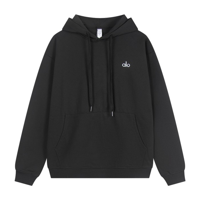 Metal Logo On Chest Solid Color Hoodie 5 colors 29115035
