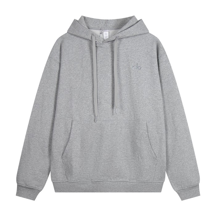 Metal Logo On Chest Solid Color Hoodie 5 colors 29115035