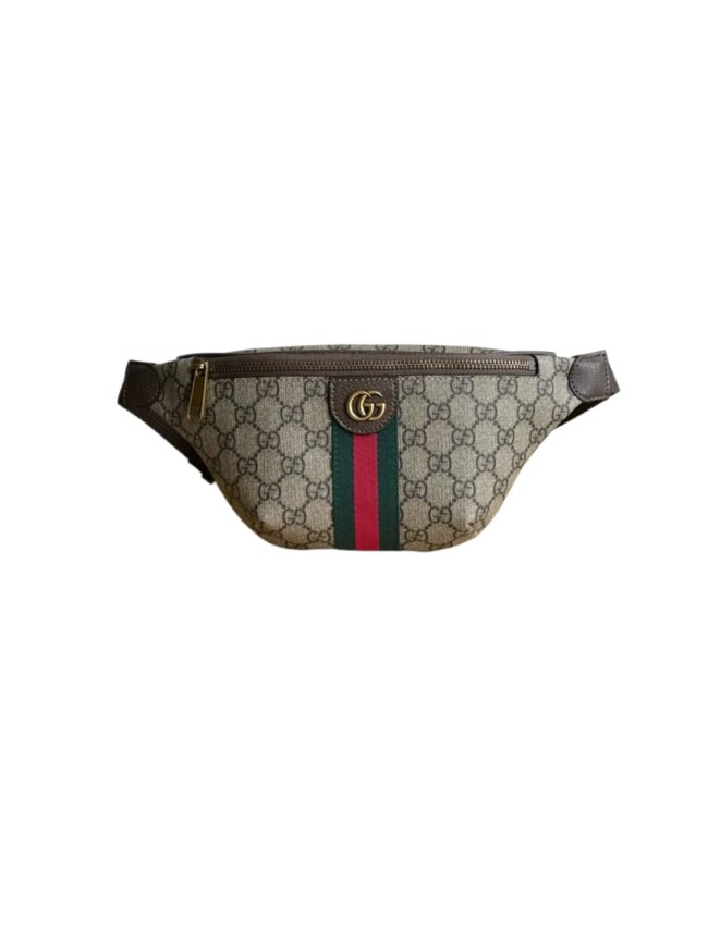 1:1 qualituy verson GG Monogram Belt Bag Retro Green-Red Web Detail Zipper Chest Pack 29116343
