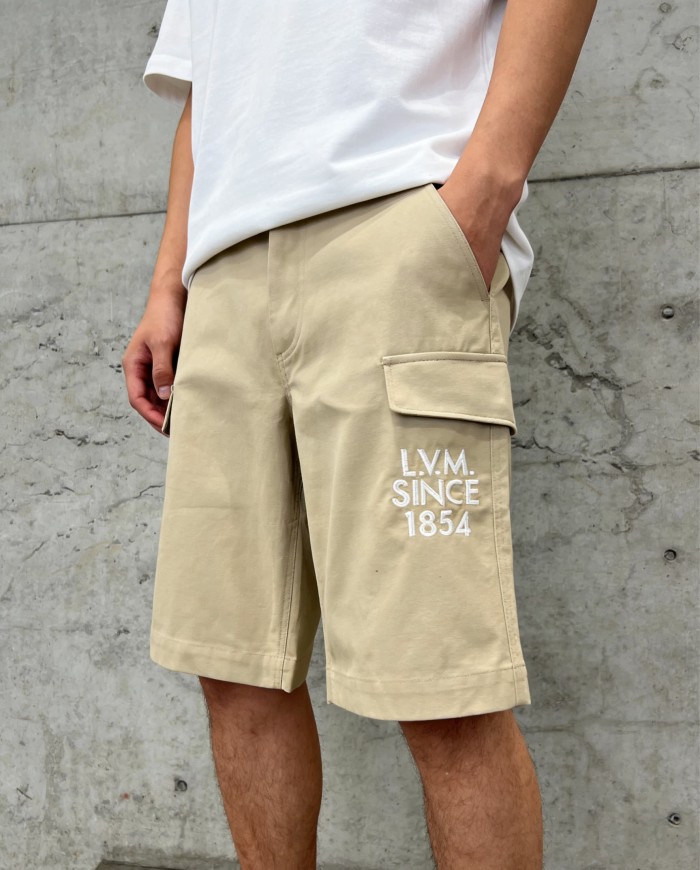 1:1 quality version Heavyweight Cotton Blend Embroidered Pocket Cargo Shorts 2 colors 29114961