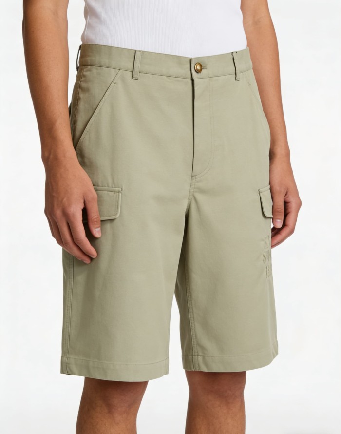 1:1 quality version Heavyweight Cotton Blend Embroidered Pocket Cargo Shorts 2 colors 29114961