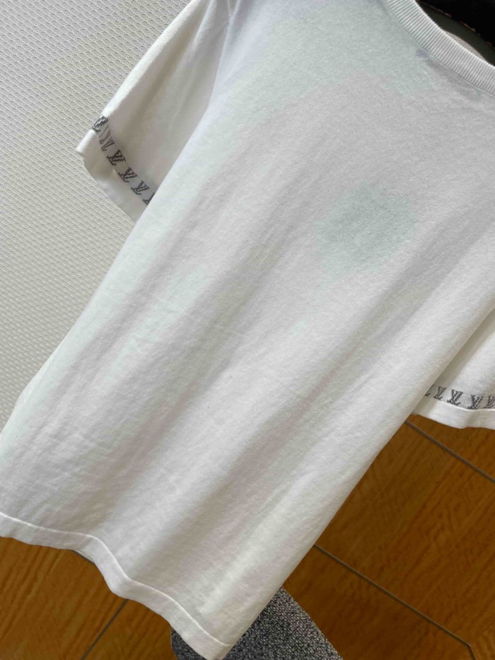 1:1 quality version Combed Cotton Jacquard Logo Webbing Short Sleeve T-shirt 2 colors 29114945