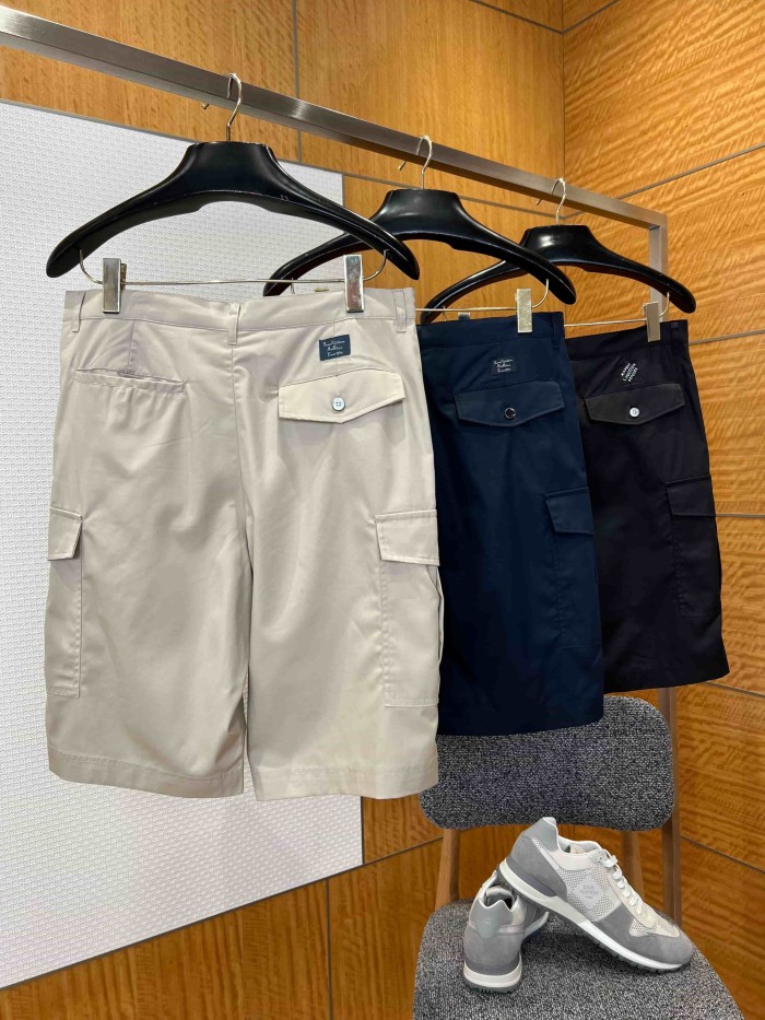 1:1 quality version Cotton Nylon Blend Embroidered Multi-Pocket Cargo Shorts 3 colors 29114996
