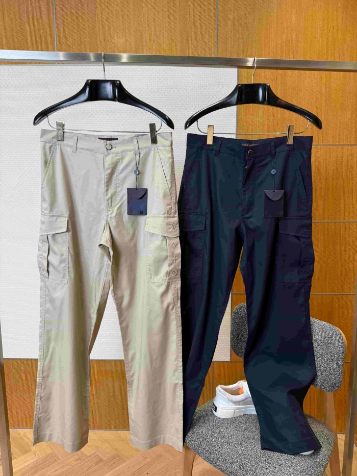 1:1 quality version Cargo Style Multi-Pocket Embroidered Casual Pants 2 colors 29114872