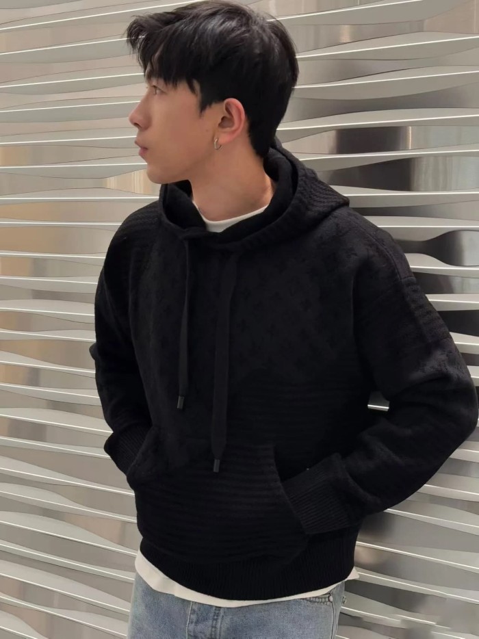 1:1 quality version Cotton Allover Print Drawstring Hoodie 29115124
