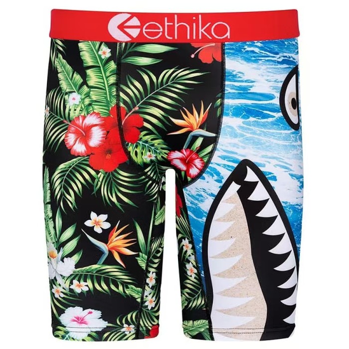 Shark Mouth Floral Skull Multi-Pattern Long Men's Quick Dry Extended Athletic Boxer Briefs 16 colors 29114318