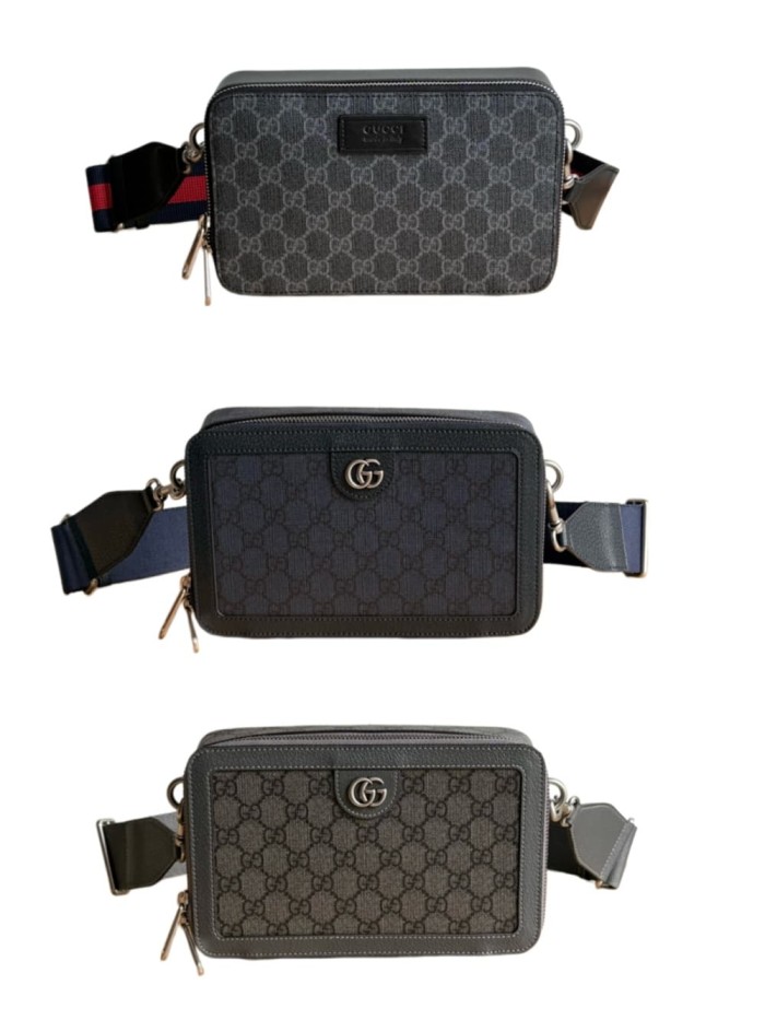 1:1 qualituy verson GG Supreme Dark Canvas Rectangular Zip Box Bag 3 colors 29116418