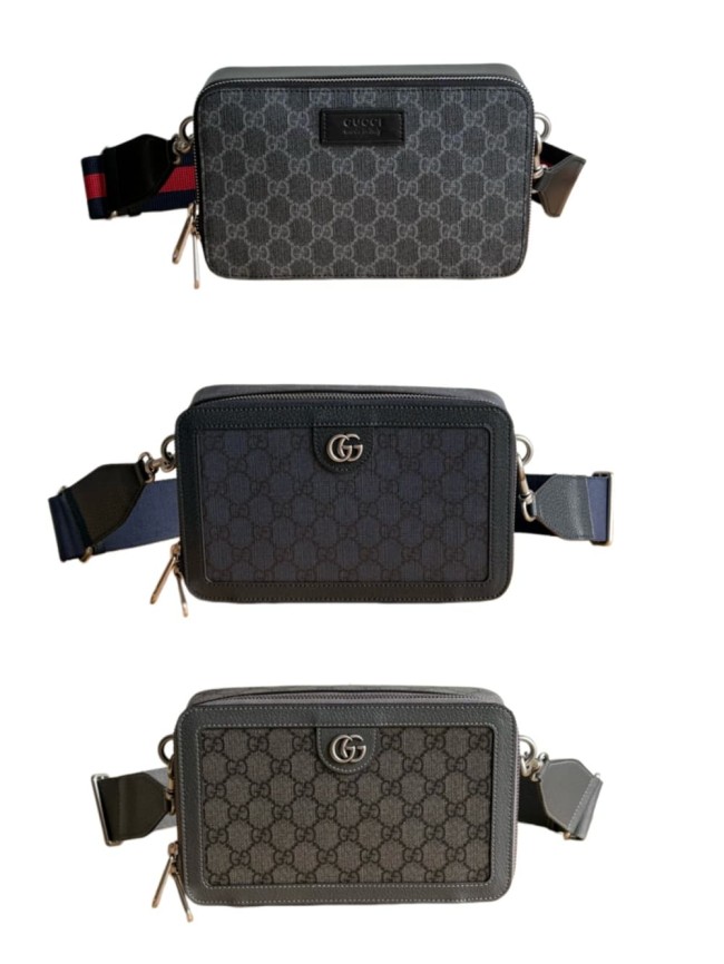 1:1 qualituy verson GG Supreme Dark Canvas Rectangular Zip Box Bag 3 colors 29116418