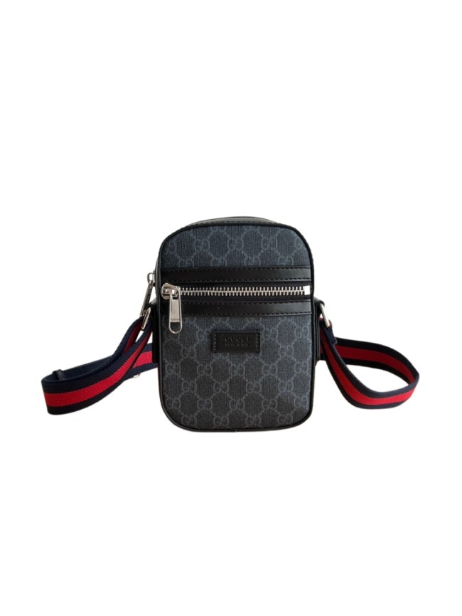 Black GG Supreme Mini Vertical Phone Crossbody Bag 29116474