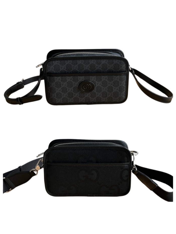1:1 qualituy verson GG Print Circle Logo Small Camera Bag Crossbody Shoulder Bag For Men 2 colors 29116359