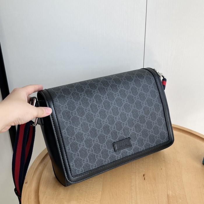 1:1 qualituy verson Supreme Dark Canvas Flap Crossbody Bag Web Strap Messenger Bag 3 colors 29116396