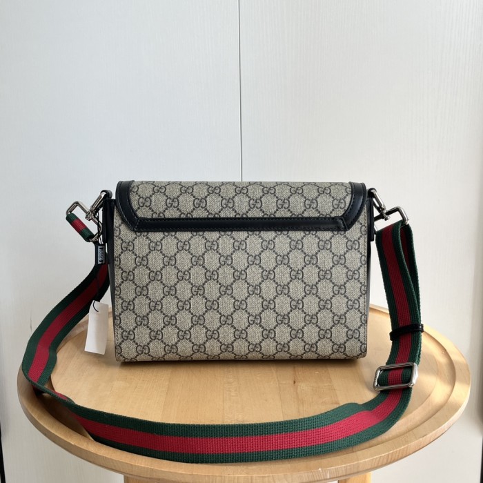 1:1 qualituy verson Supreme Dark Canvas Flap Crossbody Bag Web Strap Messenger Bag 3 colors 29116396