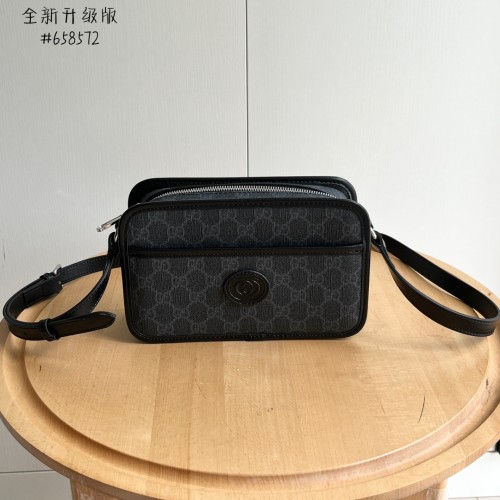 1:1 qualituy verson GG Print Circle Logo Small Camera Bag Crossbody Shoulder Bag For Men 2 colors 29116359