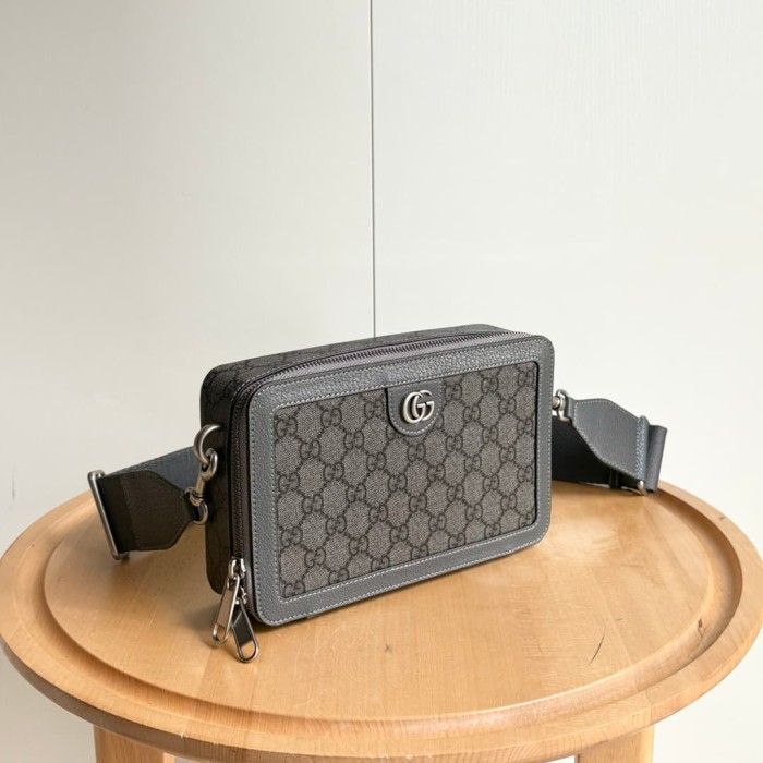 1:1 qualituy verson GG Supreme Dark Canvas Rectangular Zip Box Bag 3 colors 29116418