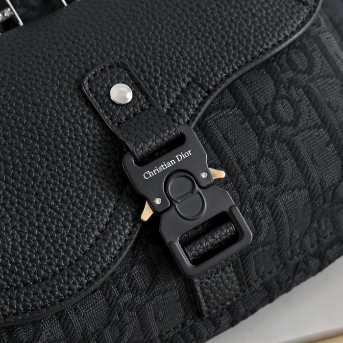 Cow Leather Trim Oblique Jacquard Flap Pocket Zip Waist Bag 2 colors 29116499