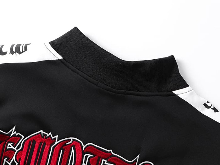 Red Label Cupid Embroidery And Side Webbing Stand Collar Hoodie 29116521