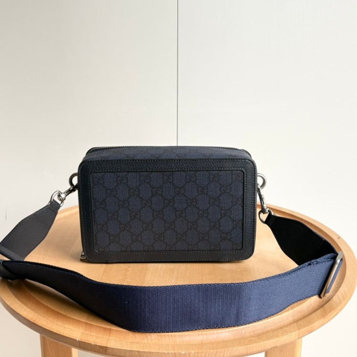 1:1 qualituy verson GG Supreme Dark Canvas Rectangular Zip Box Bag 3 colors 29116418
