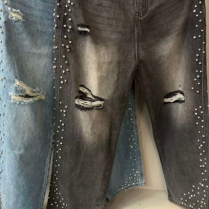 Pearl Diamond Distressed Jeans 2 colors 29116539