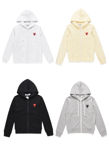 Japanese Style Stacked Heart Zipper Hoodie 4 colors 29116588