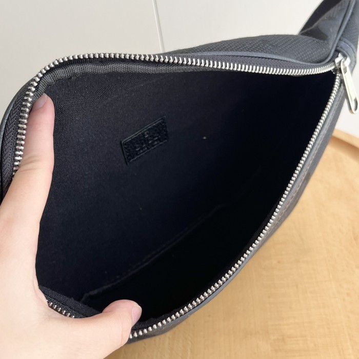 All Black Embossed GG Fanny Pack Large Waist Bag 2 colors 29116459