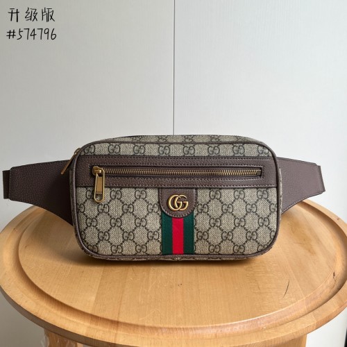 1:1 qualituy verson GG Supreme Pattern Zip Waist Bag Unisex Crossbody Chest Bag 29116352