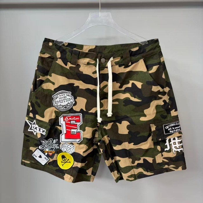 Camo Badge Embroidery Shorts 29116538