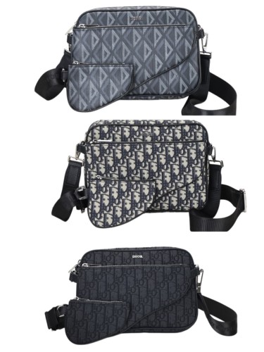 Mens Jacquard Pattern Camera Crossbody 3-in-1 Zipper Saddle Clutch Bag 3 colors 29116535
