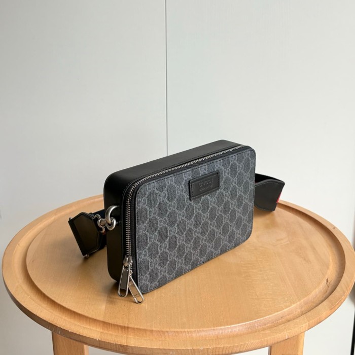 1:1 qualituy verson GG Supreme Dark Canvas Rectangular Zip Box Bag 3 colors 29116418