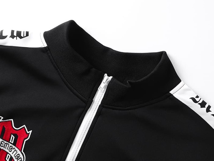 Red Label Cupid Embroidery And Side Webbing Stand Collar Hoodie 29116521