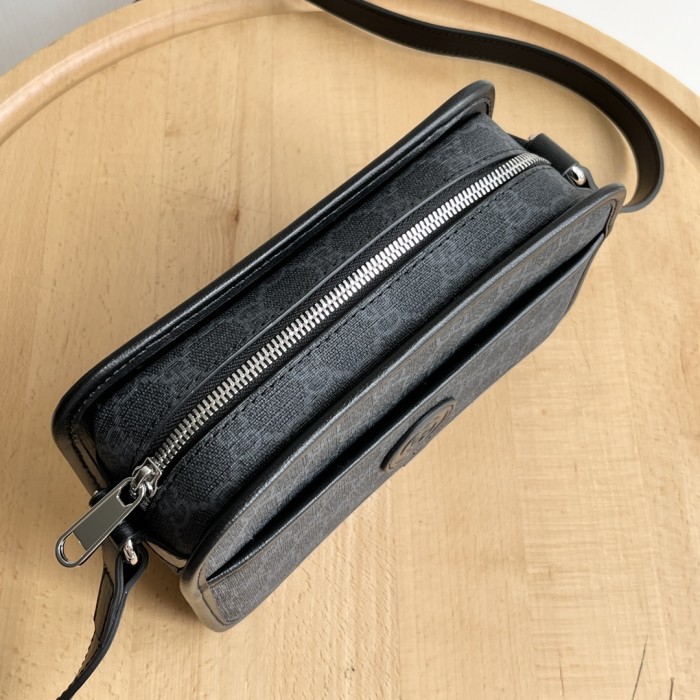 1:1 qualituy verson GG Print Circle Logo Small Camera Bag Crossbody Shoulder Bag For Men 2 colors 29116359