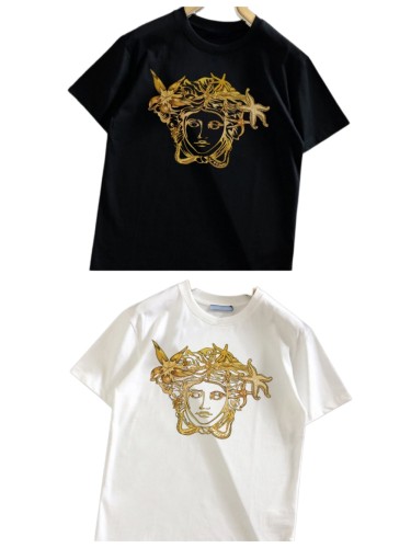Luxury Mediterranean Style Golden Starfish Ocean Medusa Graphic Print Matching Couple T-shirt 2 colors 29119673