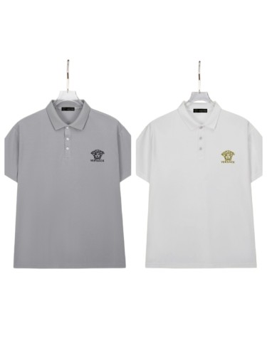 Tiny Black Medusa Head & Letter Embroidery Men's Polo Shirt 2 colors 29119743
