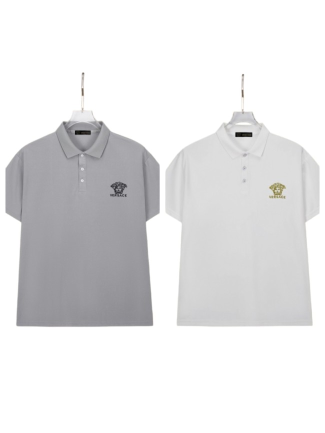 Tiny Black Medusa Head & Letter Embroidery Men's Polo Shirt 2 colors 29119743