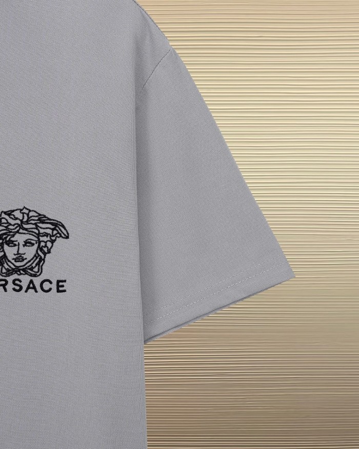 Tiny Black Medusa Head & Letter Embroidery Men's Polo Shirt 2 colors 29119743