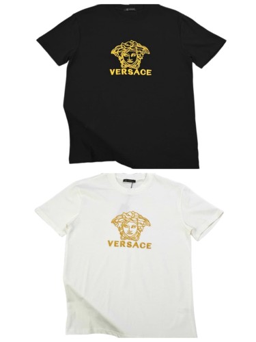 Stitched Medusa Logo Embroidery Casual Matching Couple T-shirt 2 colors 29119369