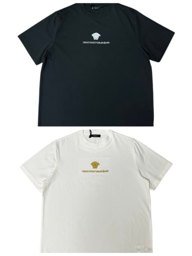 Tiny Medusa Head Embroidery Milano Address Text Matching Couple T-shirt 2 colors 29119626
