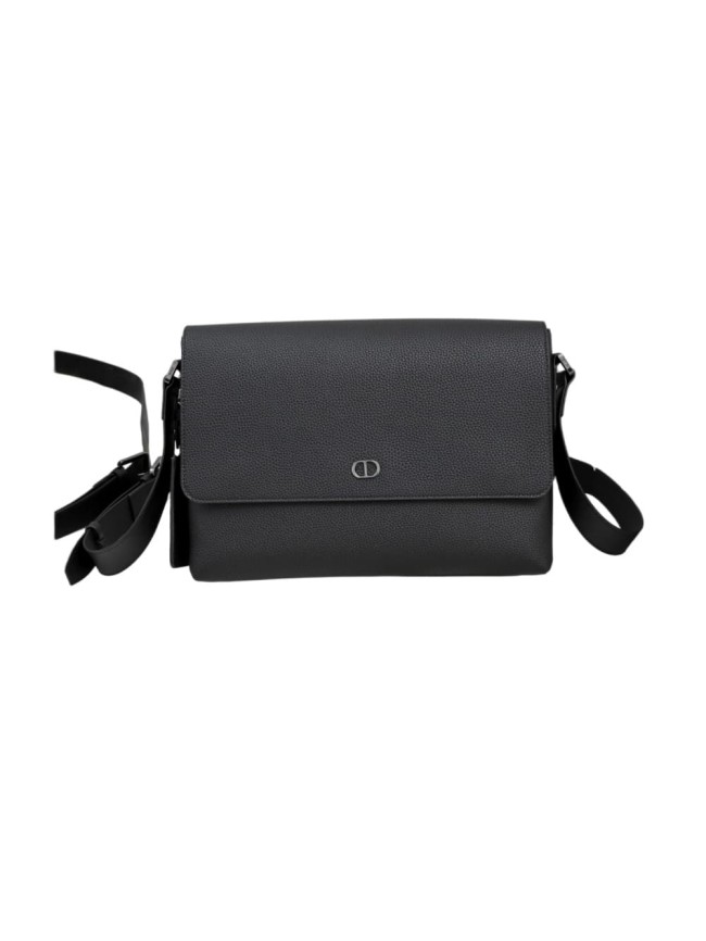 Matte Grained Calfskin CD Logo Debossed Men's Messenger Crossbody Bag 29116578