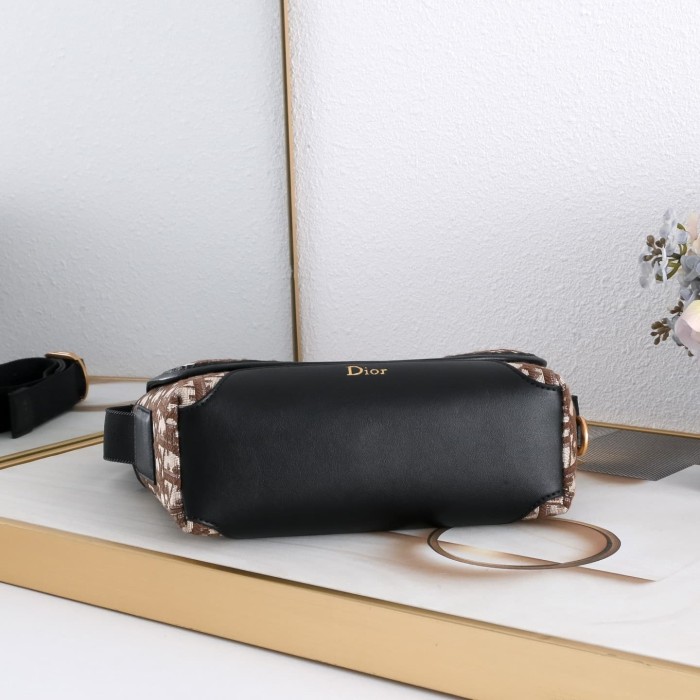Men's Oblique Jacquard Flap Messenger Crossbody Bag 3 colors 29119191