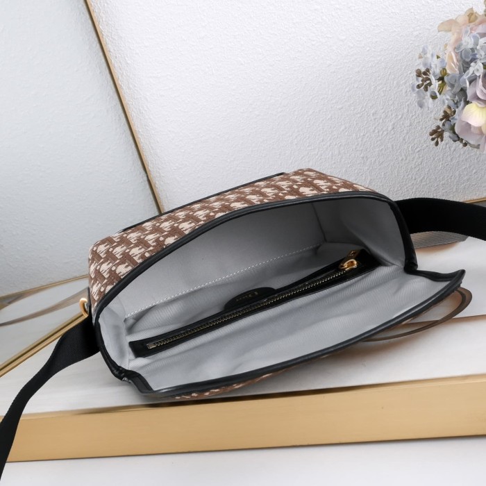 Men's Oblique Jacquard Flap Messenger Crossbody Bag 3 colors 29119191