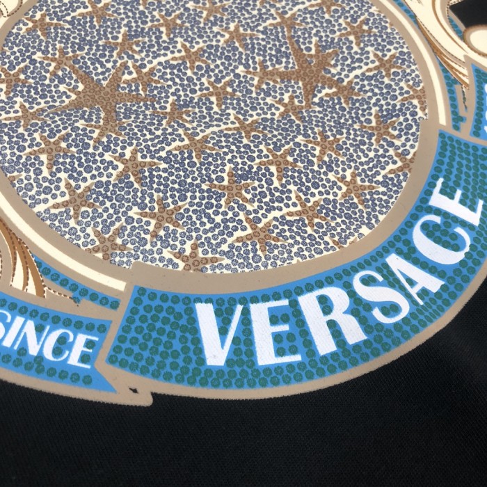 Luxury Baroque Style Crystal Rhinestone Badge Medusa Graphic Print Matching Couple T-shirt 2 colors 29119651