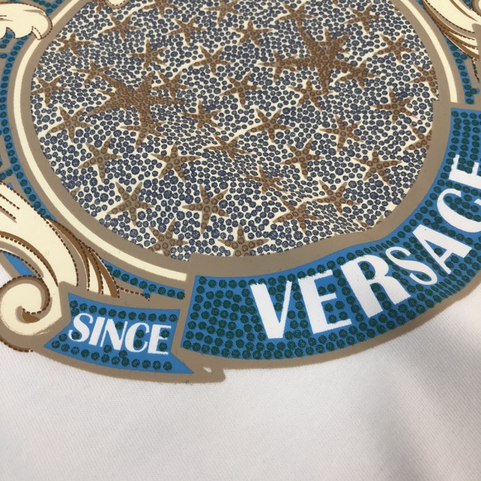 Luxury Baroque Style Crystal Rhinestone Badge Medusa Graphic Print Matching Couple T-shirt 2 colors 29119651